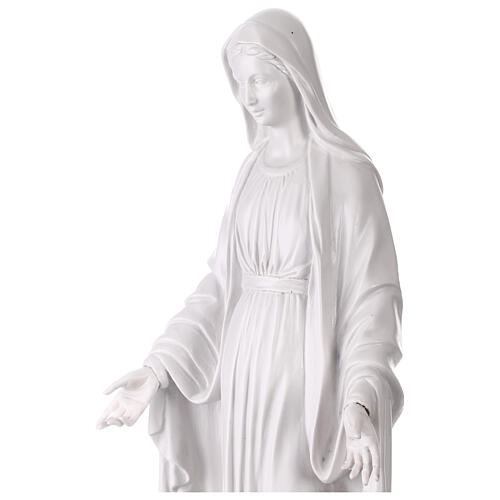 Estatua Virgen Milagrosa resina blanca 50 cm 5