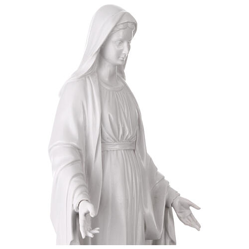 Estatua Virgen Milagrosa resina blanca 50 cm 7