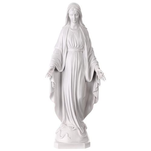 Statue Vierge Miraculeuse en résine blanche 50 cm 1