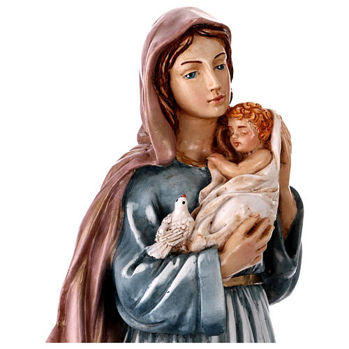 Gottesmutter mit Kind – handbemalte Statue aus Resin, 55 cm 7