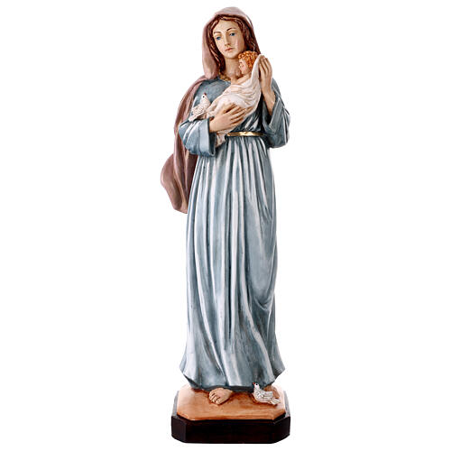 Figura Matki Boskiej z Dzieciątkiem, 55 cm, żywica malowana 1
