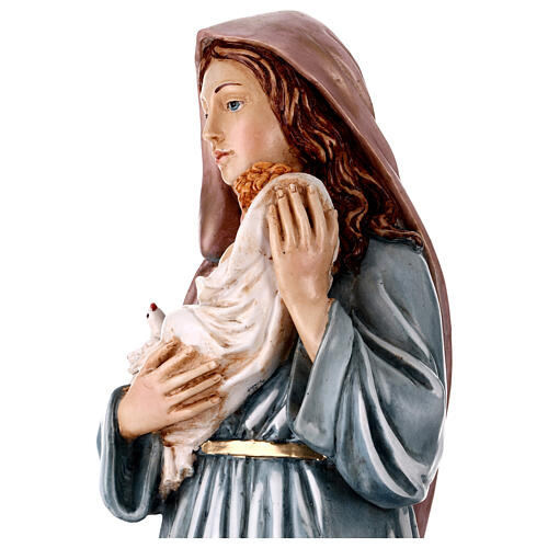 Figura Matki Boskiej z Dzieciątkiem, 55 cm, żywica malowana 5