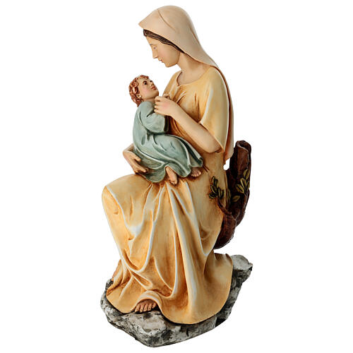 Gottesmutter mit dem Kind – handbemalte Statue aus Resin, 50 cm 3