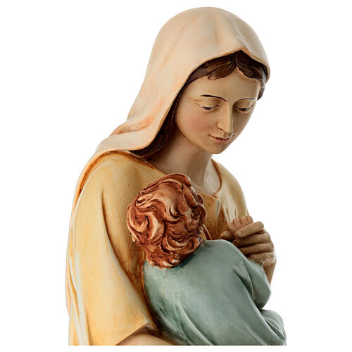 Virgin with Child statue in painted resin, 50 cm 4
