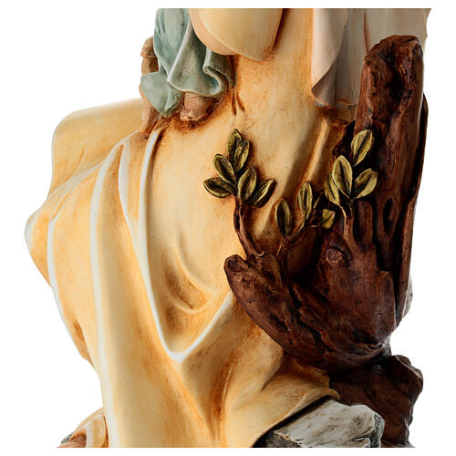 Virgin with Child statue in painted resin, 50 cm 7