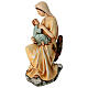 Virgin with Child statue in painted resin, 50 cm s3