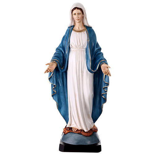 Miraculous Mary statue in painted resin, 60 cm 1