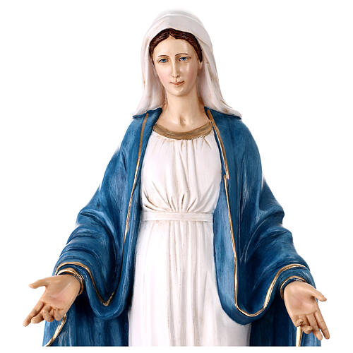 Miraculous Mary statue in painted resin, 60 cm 3