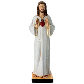 Estatua Jesús maestro con corazón votivo resina 60 cm