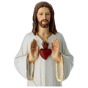 Estatua Jesús maestro con corazón votivo resina 60 cm