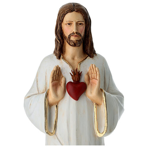 Statua Gesù maestro con cuore votivo resina 60 cm 2