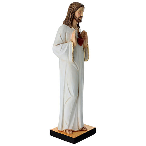 Statua Gesù maestro con cuore votivo resina 60 cm 5