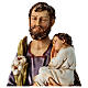San Giuseppe con Bambino statua resina colorata 60 cm s2