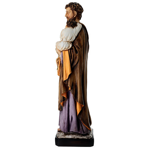 São José com Menino estátua resina colorida 60 cm 7