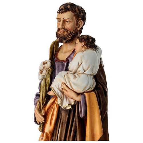 St Joseph with Child colored resin statue, 60 cm 8