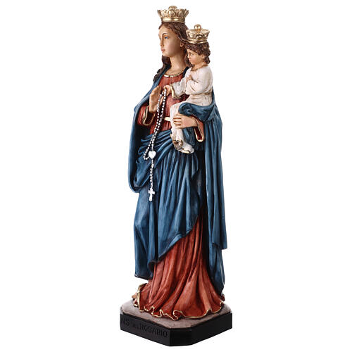 Statua Nostra Signora del Rosario 55 cm resina dipinta 3