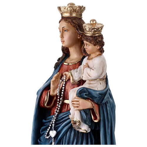 Statua Nostra Signora del Rosario 55 cm resina dipinta 4