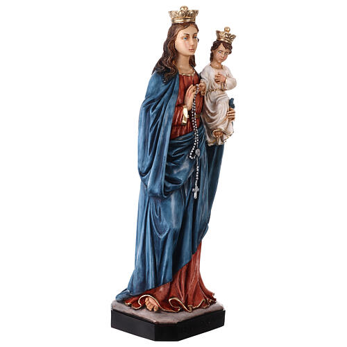 Statua Nostra Signora del Rosario 55 cm resina dipinta 5