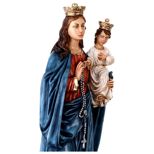 Statua Nostra Signora del Rosario 55 cm resina dipinta 6