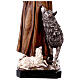 Statue of St. Francis of Assisi with painted wolf, resin, 24 in s3