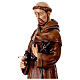 Statue of St. Francis of Assisi with painted wolf, resin, 24 in s5