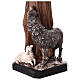 Estatua San Francisco de Asís con lobo resina pintada 60 cm s6