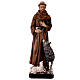Statua San Francesco d'Assisi con lupo resina dipinta 60 cm s1
