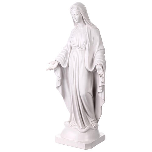 Statua Madonna Miracolosa 80 cm resina bianca 5