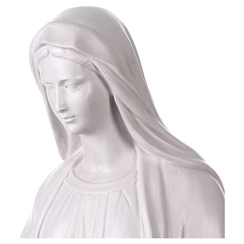 Statua Madonna Miracolosa 80 cm resina bianca 6