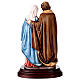 Holy Family statue, painted resin and wooden base, 14 in s8