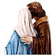 Statue Sainte Famille résine colorée sur base en bois 35 cm s7