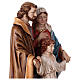 Święta Rodzina figura z żywicy, kolorowa, na drewnianej podstawie, 35 cm s6