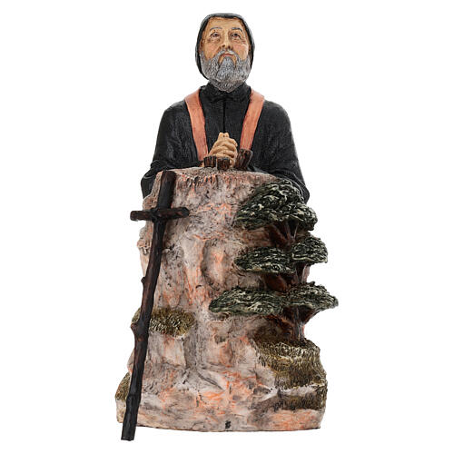 Painted resin statue of Saint Maron, 11x5x10 in 6