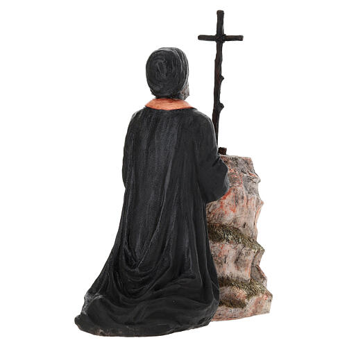 Painted resin statue of Saint Maron, 11x5x10 in 8