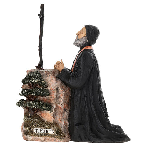 Estatua San Marón pintada 28x12x25 cm de resina 4