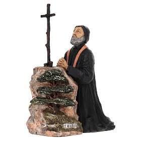 Statue de Saint Maron peinte 28x12x25 cm résine