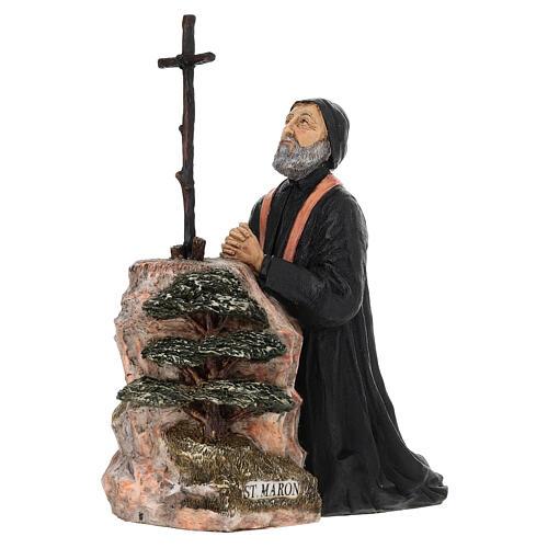 Painted Saint Maron Statue 28x12x25 cm Resin 1