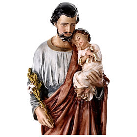 Heiliger Josef mit dem Jesuskind – Statue aus Resin, handbemalt, 40 cm