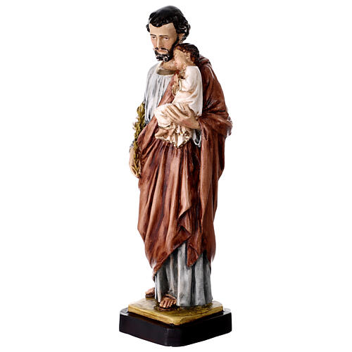 Heiliger Josef mit dem Jesuskind – Statue aus Resin, handbemalt, 40 cm 5
