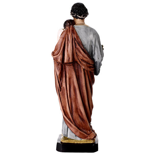 Statue en résine colorée de Saint Joseph et Jésus 40 cm 7