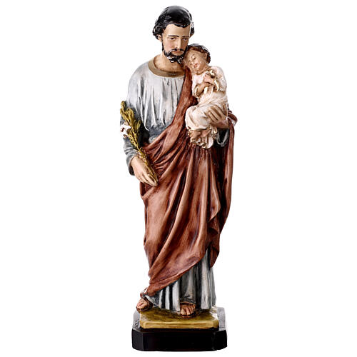 Święty Józef i Dzieciątko Jezus figura żywica kolorowa 40 cm 1