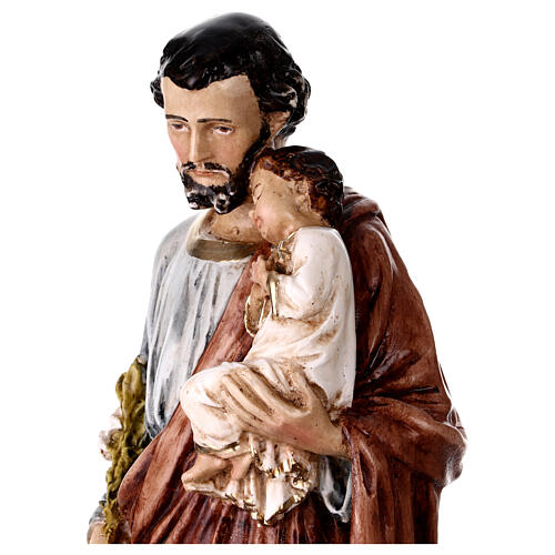 Święty Józef i Dzieciątko Jezus figura żywica kolorowa 40 cm 6