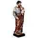 Saint Joseph and Jesus colored resin statue, 40 cm s3