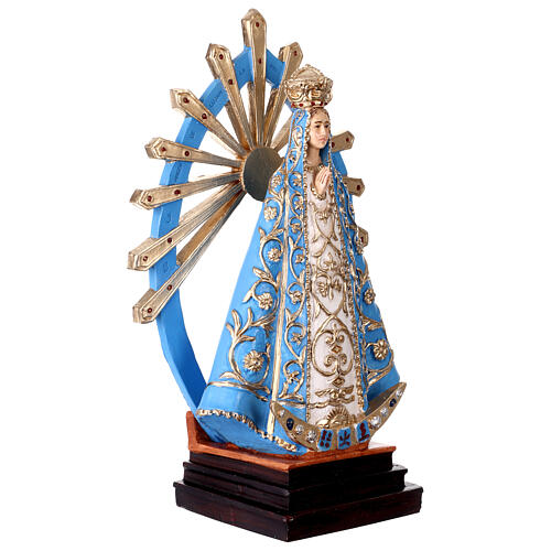Painted resin statue of Our Lady of Lujan, 14 in 5