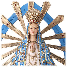 Virgen de Luján estatua resina pintada 35 cm