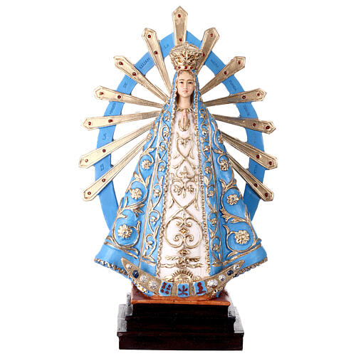 Virgen de Luján estatua resina pintada 35 cm 1