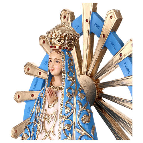 Virgen de Luján estatua resina pintada 35 cm 4