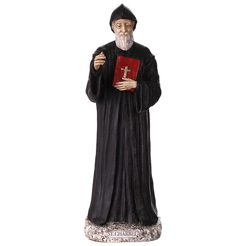 Statue Saint Charbel résine colorée 40 cm 8
