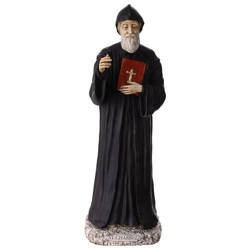 Statue of Saint Charbel, colored resin, 40 cm 1