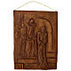 Chemin de Croix effet bois en résine 15 stations 36x27x1 cm s1